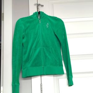 Size Small Green Juicy Couture Zip-up Sweater